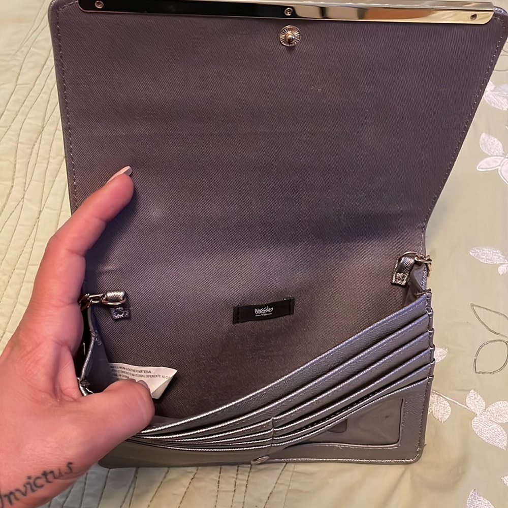 Mossimo Cross Body Clutch Purse Silver - image 7